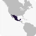 Mexico highlighted on world map